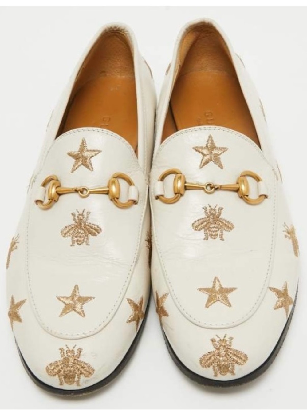 New Authentic Gucci Jordaan Embroidered Bee Loafers. Size 35